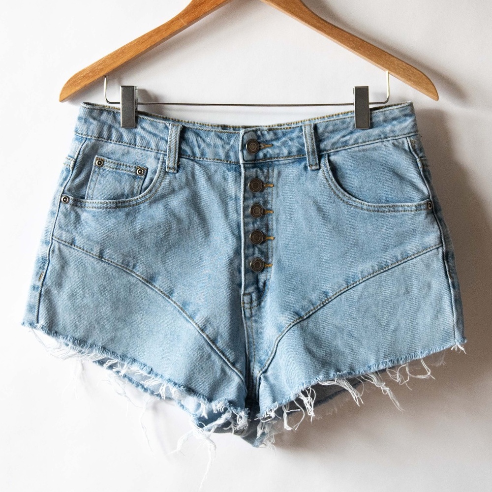 WNTRMSE Winter Muse {Revolve} High Waist Button Fly Booty Shorts